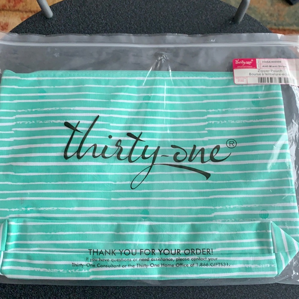 Zipper Pouch in Miami Stripe